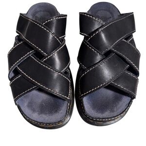 Dr. Martens Women’s Vintage Black Leather Criss Cross Sandals - 8